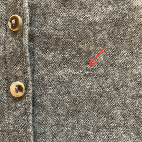 Free People Nocturnal Cardigan Sweater Grey Wool Cashmere Button Front Womens XL - Picture 9 of 9